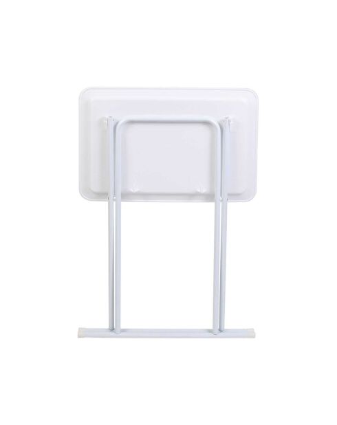 Table d'appoint plateau blanche - 52x37x66 cm