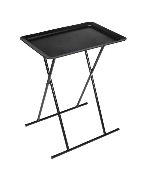Table d'appoint plateau noire - 52x37x66 cm