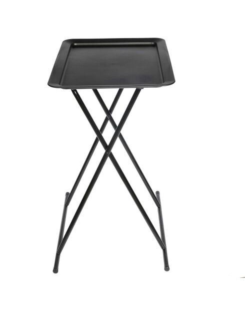 Table d'appoint plateau noire - 52x37x66 cm
