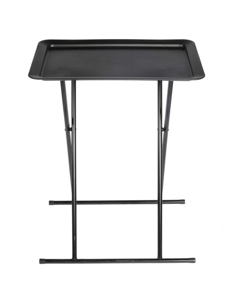 Table d'appoint plateau noire - 52x37x66 cm