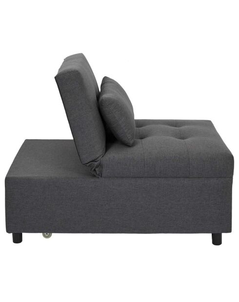 Fauteuil convertible Malmo gris - 183.5x69x44 cm