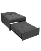 Fauteuil convertible Malmo gris - 183.5x69x44 cm