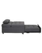 Fauteuil convertible Malmo gris - 183.5x69x44 cm