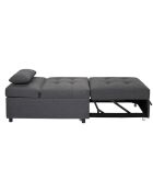 Fauteuil convertible Malmo gris - 183.5x69x44 cm