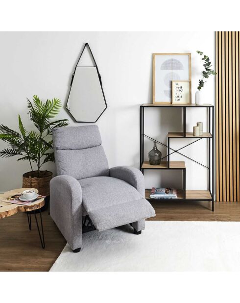 Fauteuil de relaxation Dream gris clair - 67x98x97 cm