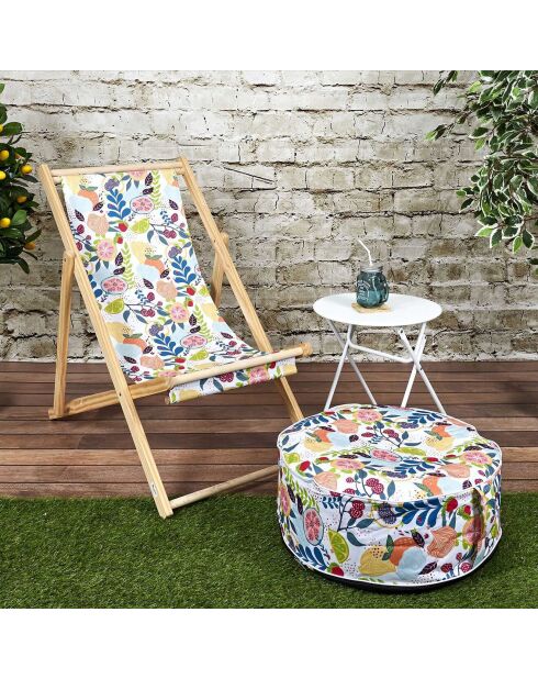 Pouf gonflable Peps multicolore - 55x55x25 cm