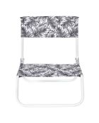 Chaise de plage pliante Natural Wild blanc/noir - 44.5x52x50 cm