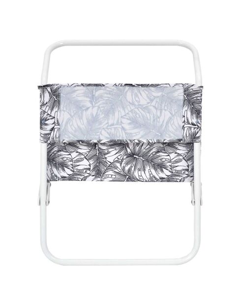 Chaise de plage pliante Natural Wild blanc/noir - 44.5x52x50 cm