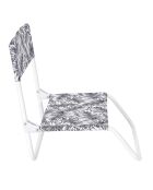 Chaise de plage pliante Natural Wild blanc/noir - 44.5x52x50 cm