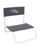Chaise de plage pliante Bella Vita grise - 44.5x52x50 cm