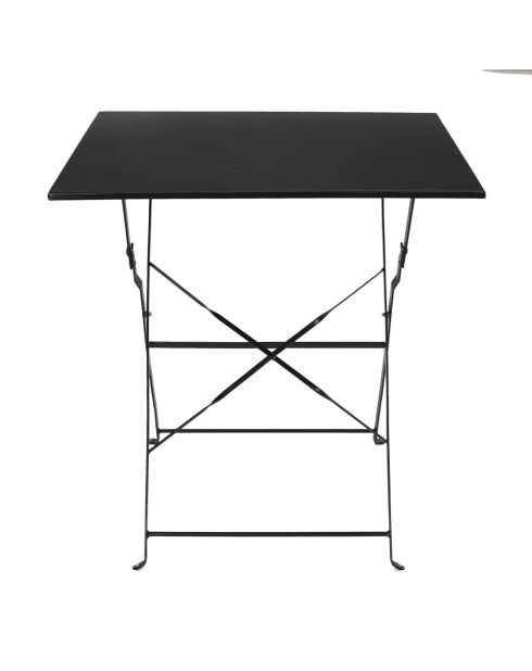 Table de repas pliante Palerme noire - 70x70x71 cm