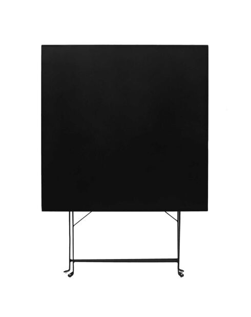 Table de repas pliante Palerme noire - 70x70x71 cm