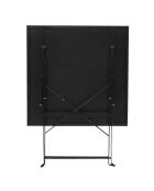 Table de repas pliante Palerme noire - 70x70x71 cm