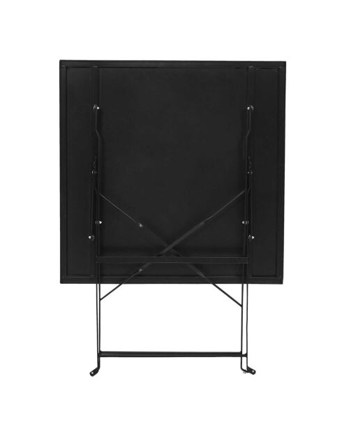 Table de repas pliante Palerme noire - 70x70x71 cm