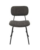 2 Chaises Taylor gris/noir - 45x52x78 cm