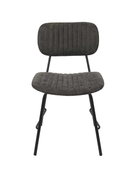 2 Chaises Taylor gris/noir - 45x52x78 cm