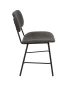 2 Chaises Taylor gris/noir - 45x52x78 cm