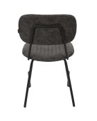 2 Chaises Taylor gris/noir - 45x52x78 cm