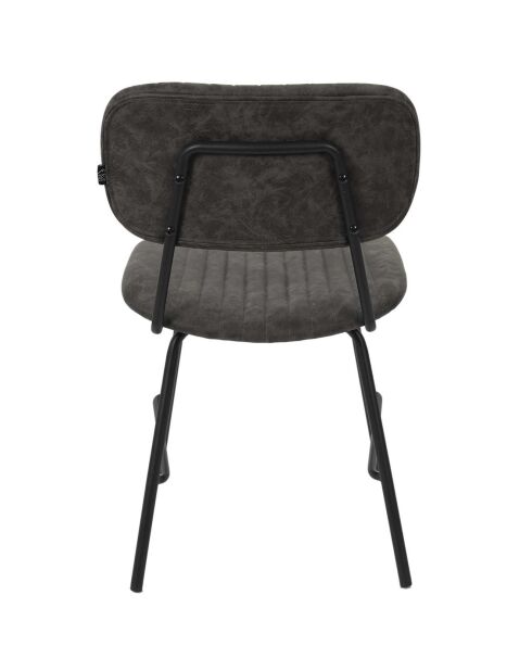 2 Chaises Taylor gris/noir - 45x52x78 cm