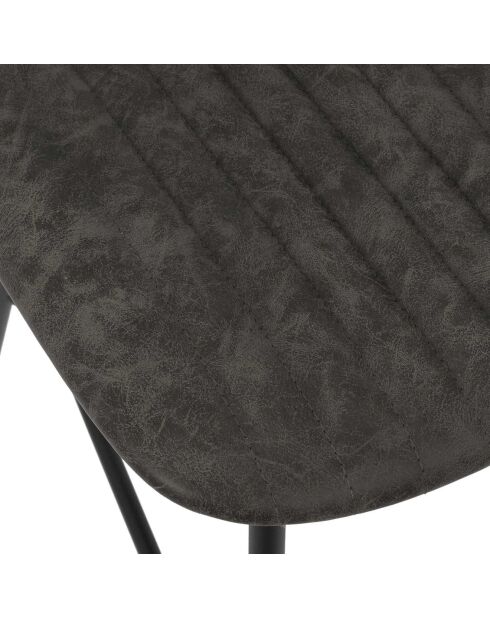 2 Chaises Taylor gris/noir - 45x52x78 cm