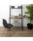 Bureau étagère Stan marron/noir - 80x48x145 cm