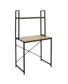Bureau étagère Stan marron/noir - 80x48x145 cm
