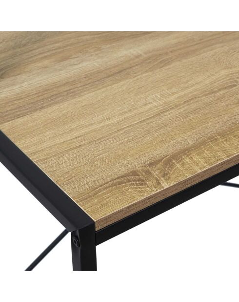 Bureau étagère Stan marron/noir - 80x48x145 cm