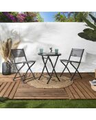 Chaise Elba grise - 46x50x80 cm