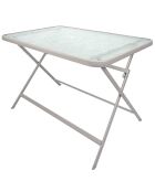 Table en verre trempé Formentera beige - 110x75x70 cm