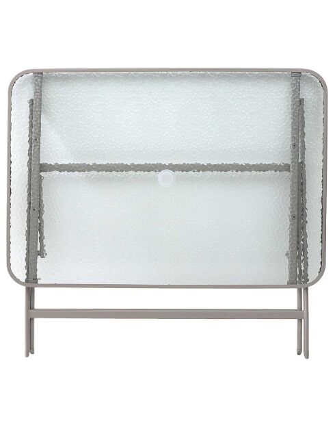 Table en verre trempé Formentera beige - 110x75x70 cm