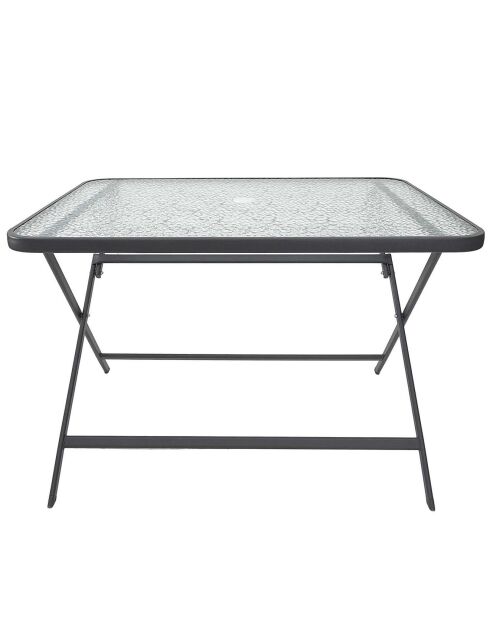 Table en verre trempé Formentera noire - 110x75x70 cm