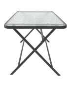 Table en verre trempé Formentera noire - 110x75x70 cm