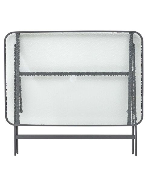 Table en verre trempé Formentera noire - 110x75x70 cm