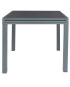 Table de jardin extensible Haria grise - 80x80x75 cm