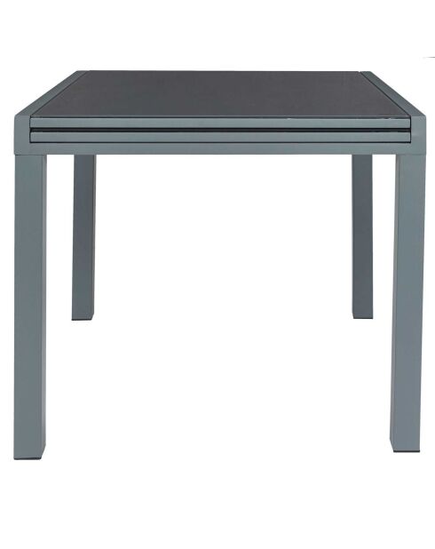 Table de jardin extensible Haria grise - 80x80x75 cm