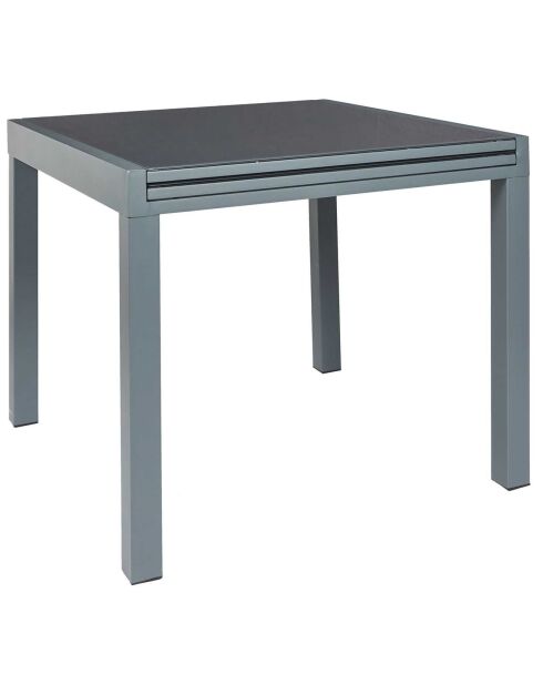Table de jardin extensible Haria grise - 80x80x75 cm