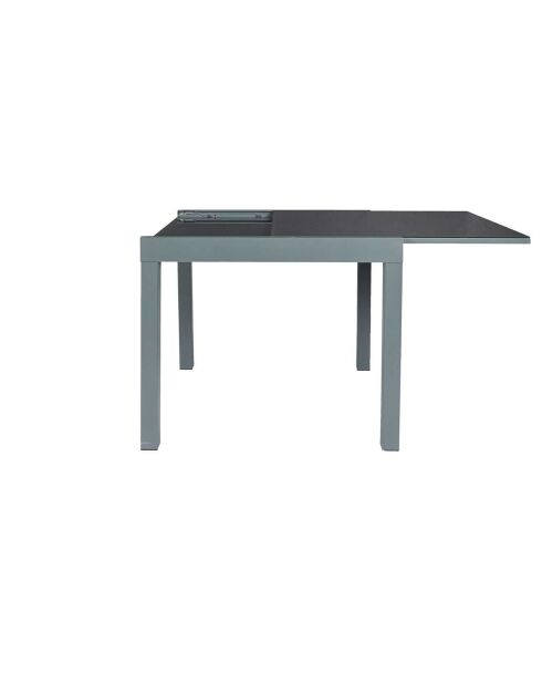 Table de jardin extensible Haria grise - 80x80x75 cm