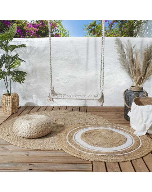 Balançoire Macramé naturelle - 65x20x160 cm