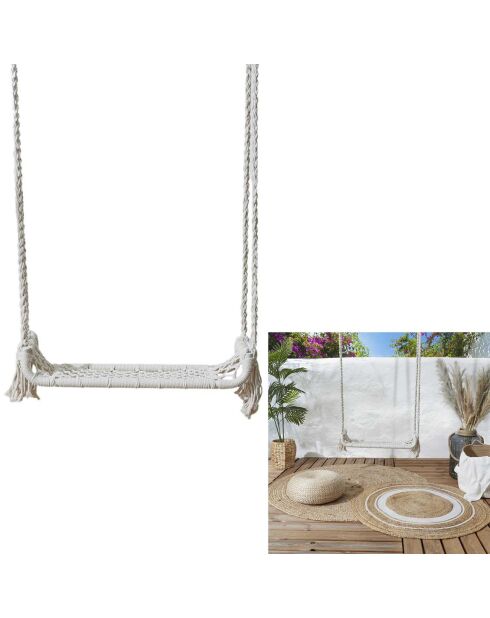 Balançoire Macramé naturelle - 65x20x160 cm