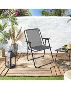 Chaise pliante GM grise - 45x54x84 cm