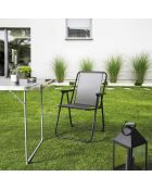 Chaise pliante GM grise - 45x54x84 cm