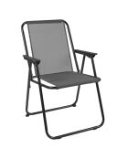 Chaise pliante GM grise - 45x54x84 cm