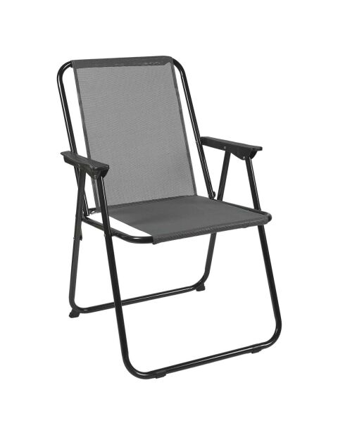 Chaise pliante GM grise - 45x54x84 cm