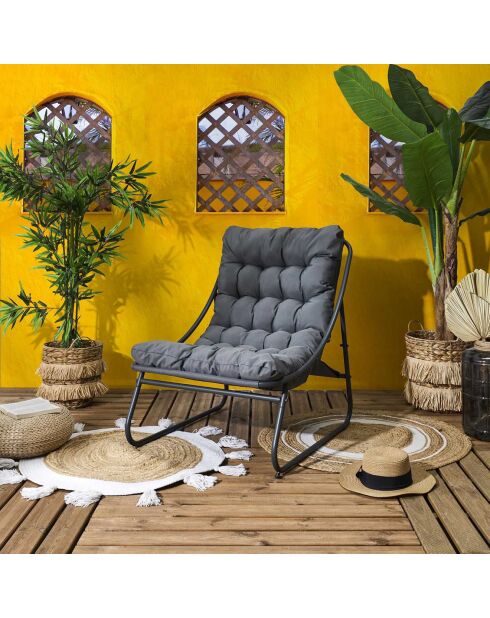 Fauteuil Dolce Vita gris - 68x88x85.5 cm