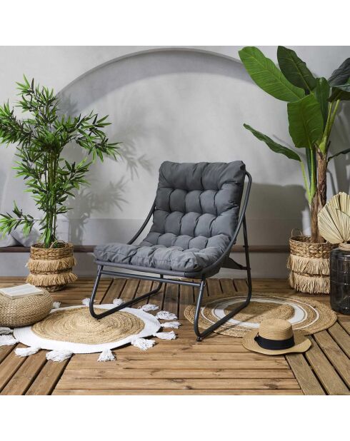 Fauteuil Dolce Vita gris - 68x88x85.5 cm