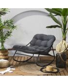 Fauteuil à bascule Tenerife gris - 78x108x73 cm