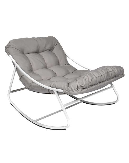 Fauteuil à bascule Tenerife gris - 78x108x73 cm