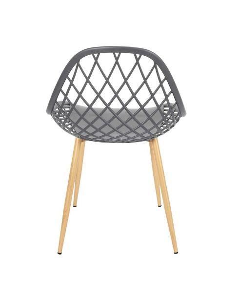 4 Chaises d'extérieur Malaga gris/ marron - 52.3x53.3x83.4 cm