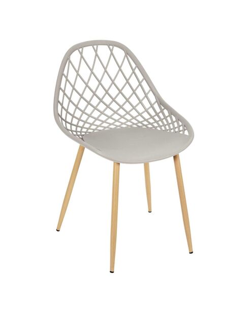 4 Chaises d'extérieur Malaga taupe/marron - 52.3x53.3x83.4 cm