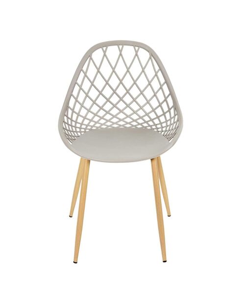 4 Chaises d'extérieur Malaga taupe/marron - 52.3x53.3x83.4 cm